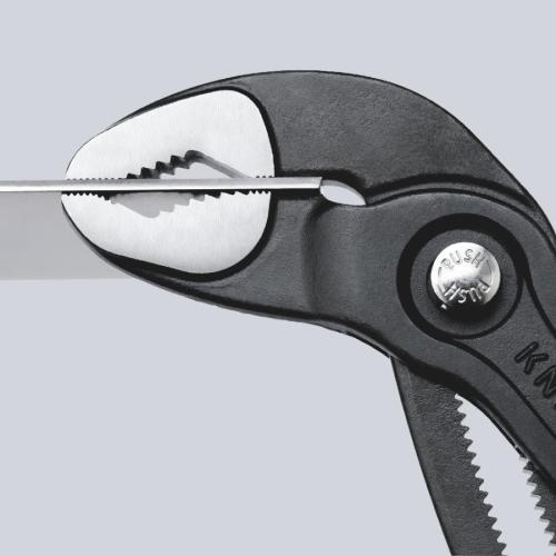 Knipex Cobra High-Tech Water Pump Pliers Plastic Coated Grey Atramentized 300mm 87 01 300